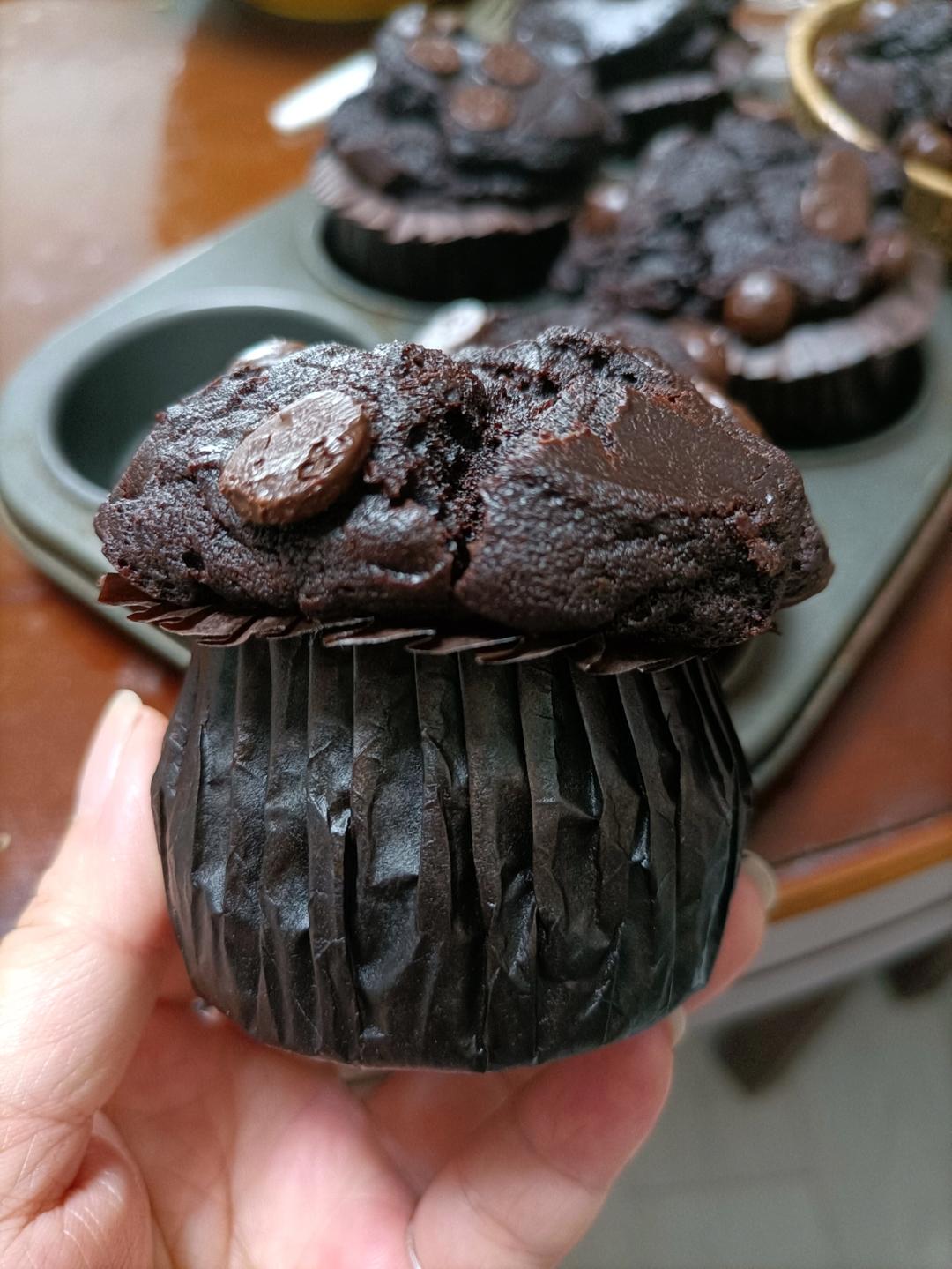 在家做巧克力蘑菇头麦芬蛋糕🍫