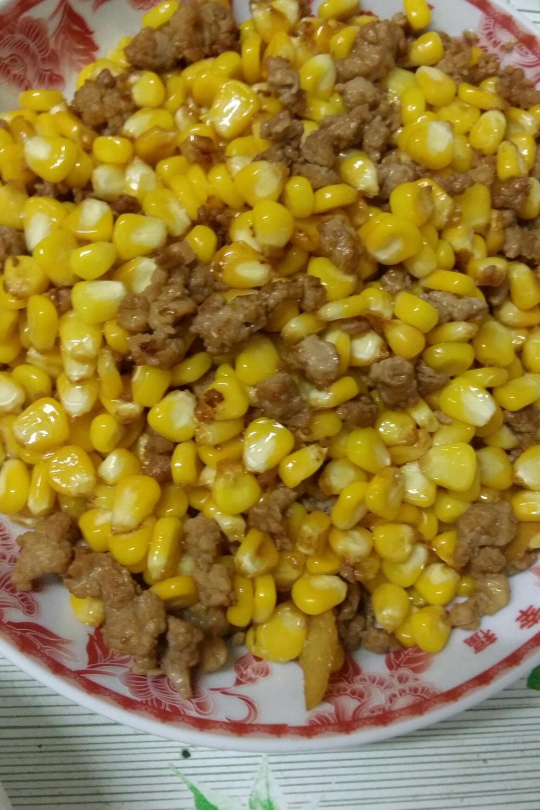 玉米炒肉末【超级下饭的快手家常菜】