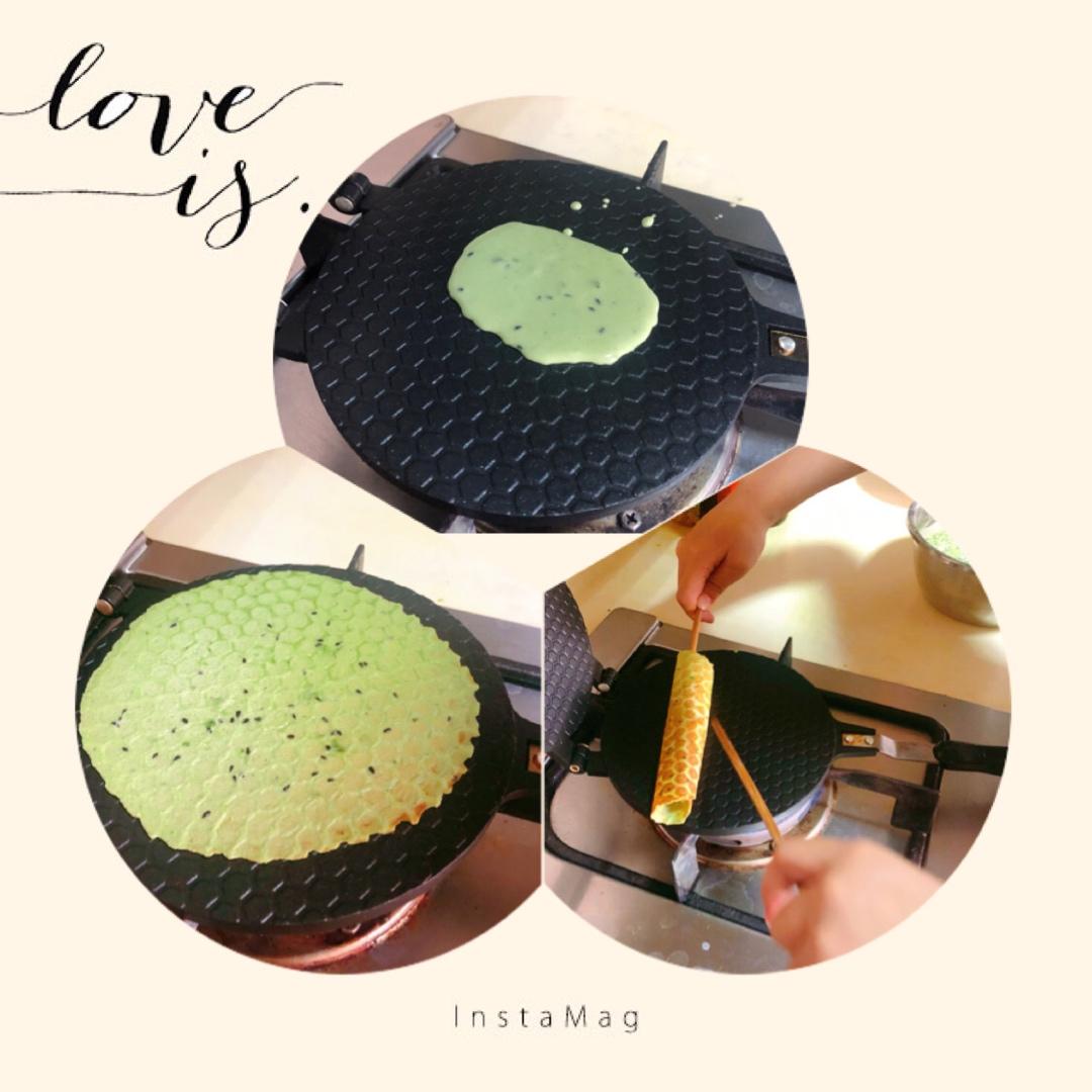 零基础抹茶酥脆蛋卷