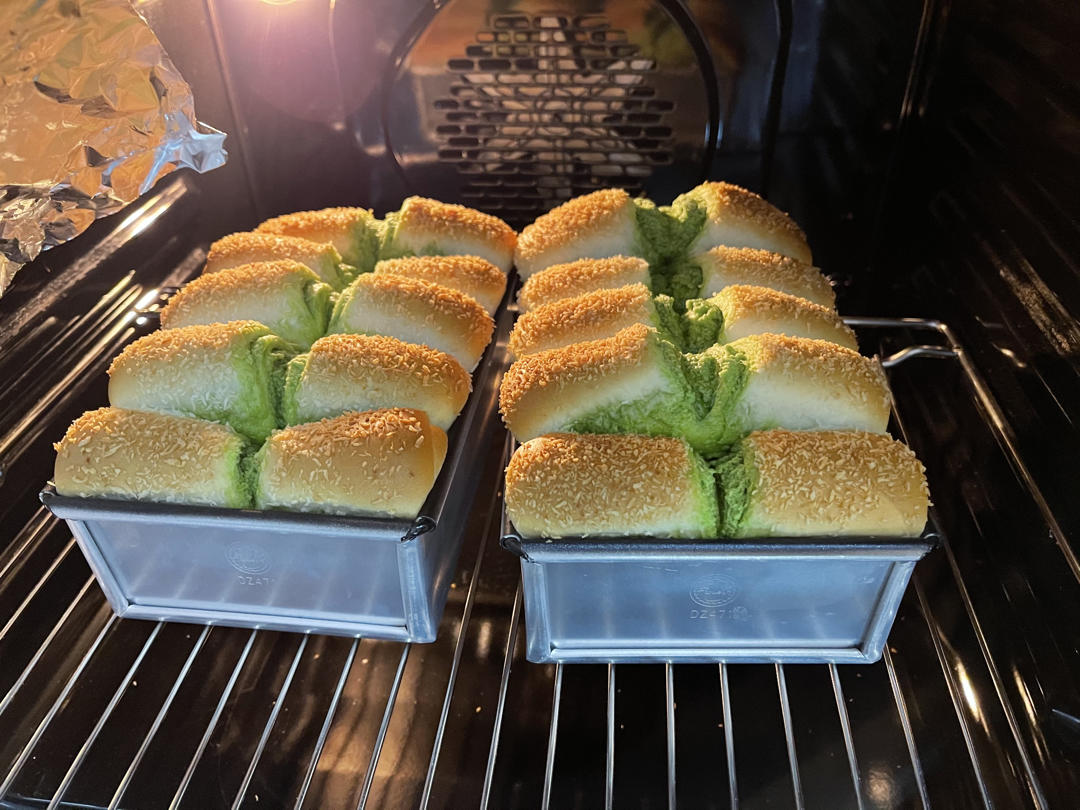 抹茶奶酥小金砖（70%中种吐司）