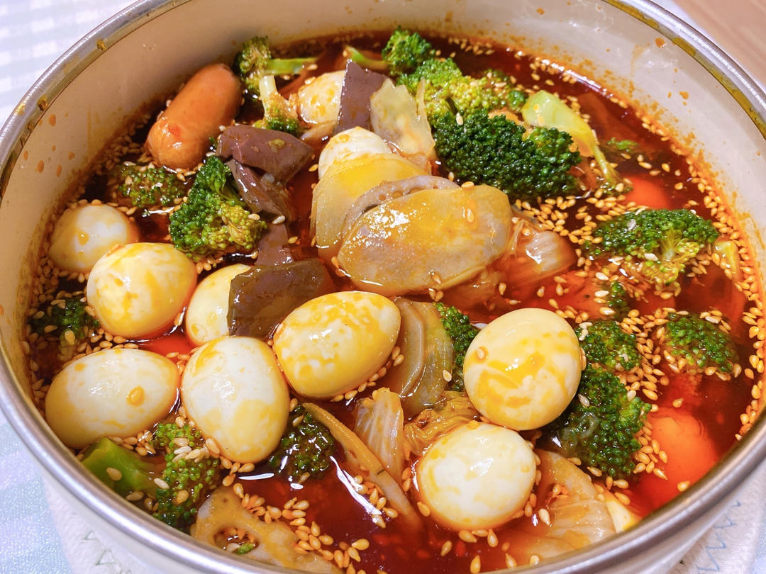 最适合夏天吃的冷锅串串（家庭简易版钵钵鸡）