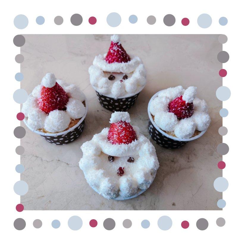 圣诞老人 草莓奶油纸杯杯子蛋糕 手工DIY教程 圣诞礼物