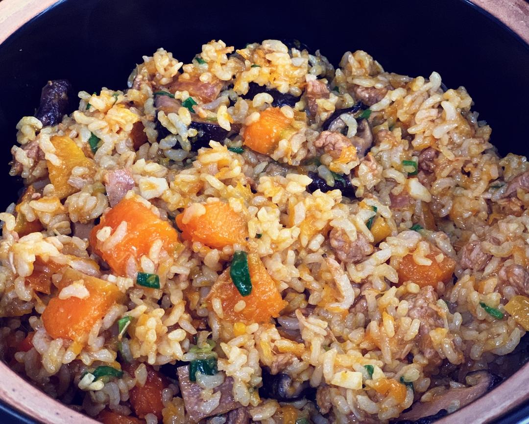 美味到不行的南瓜饭