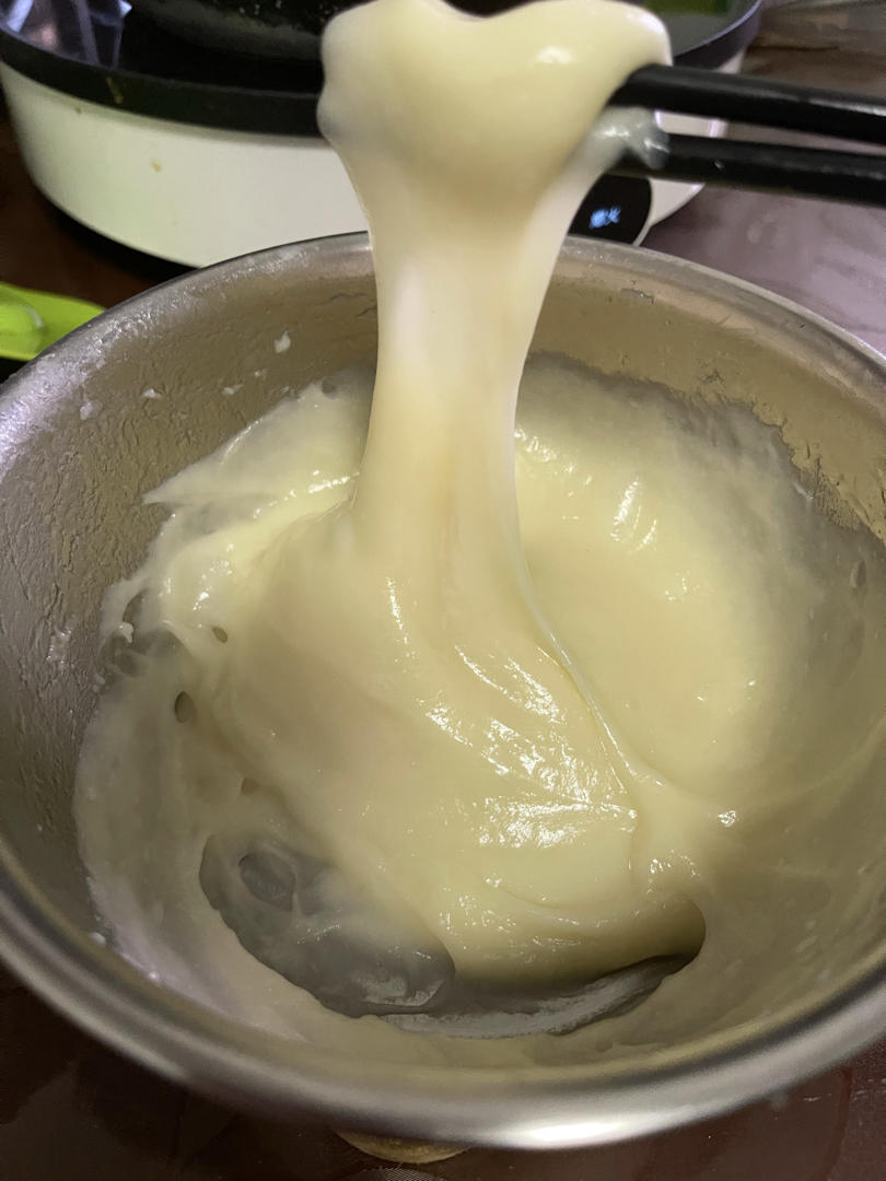 拉丝麻薯隔夜冷藏不变硬的实验成功，三夜依然拉丝