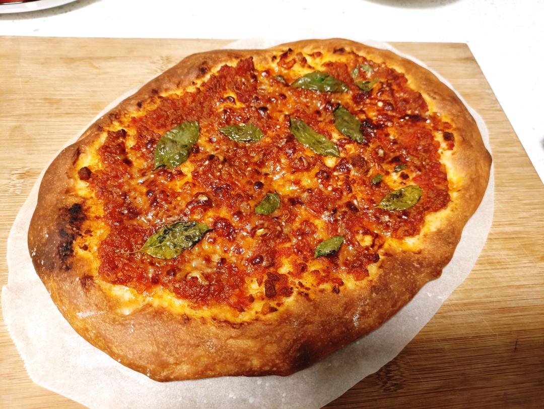 被惊艳到❗️一口爱上❗️超薄玛格丽特披萨🍕