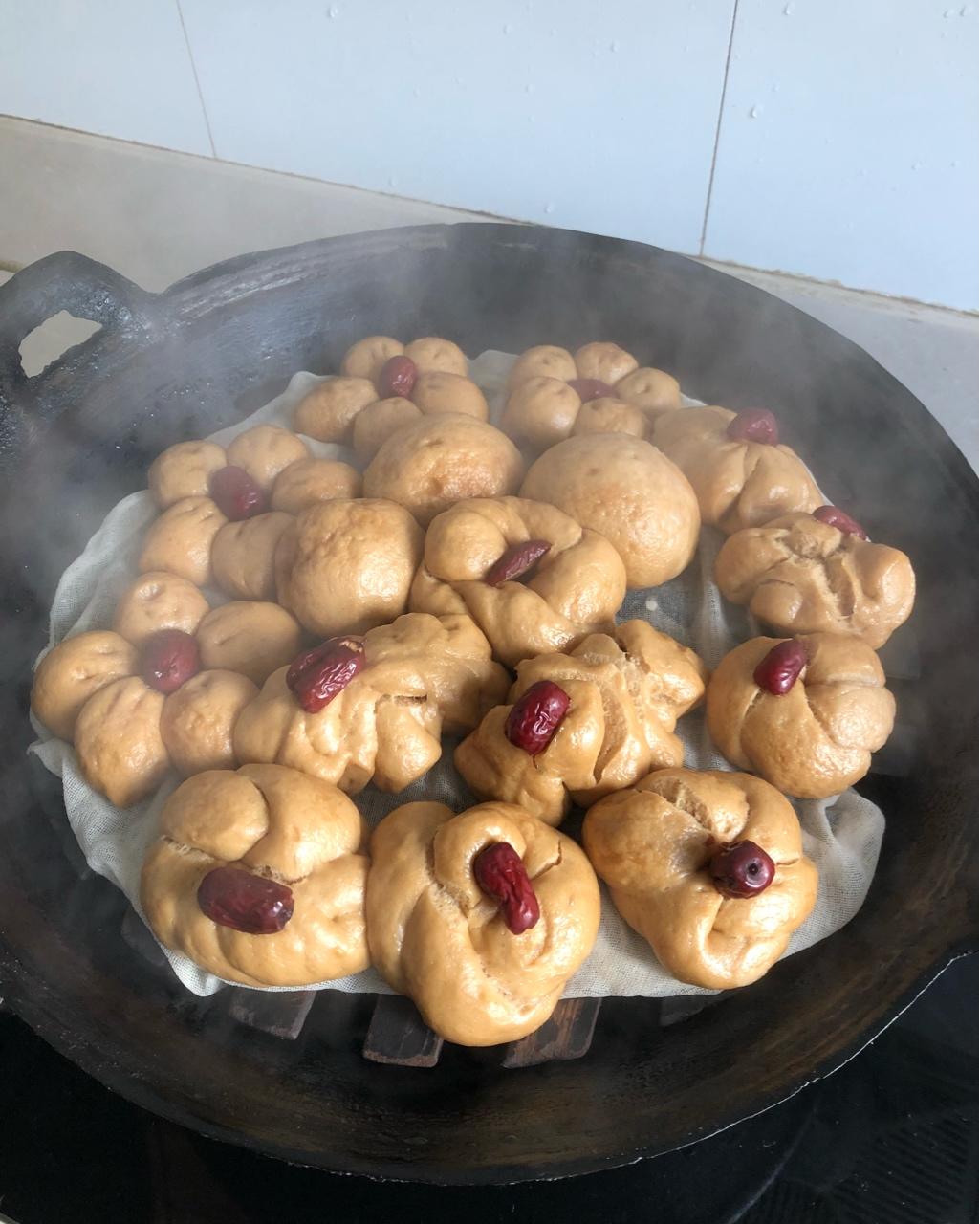 有着面包口感的红糖馒头（一次发酵）