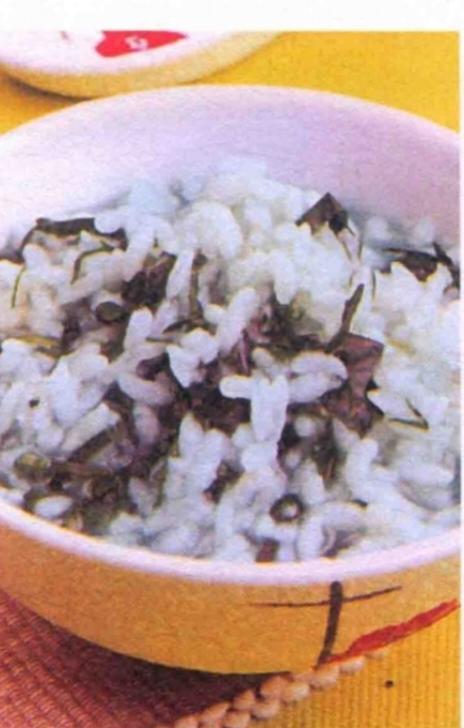 紫苋菜粥（解热除燥，宁心安神）