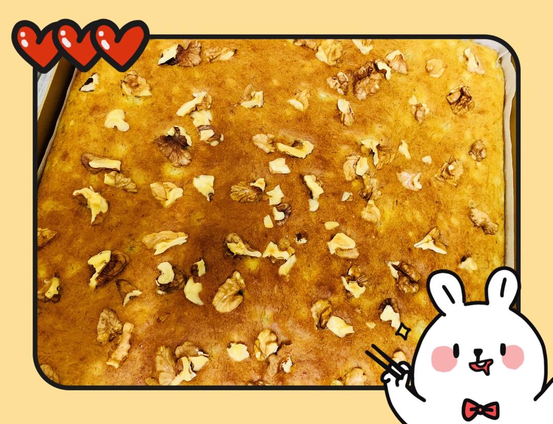香蕉核桃蛋糕（低油少糖健康版）