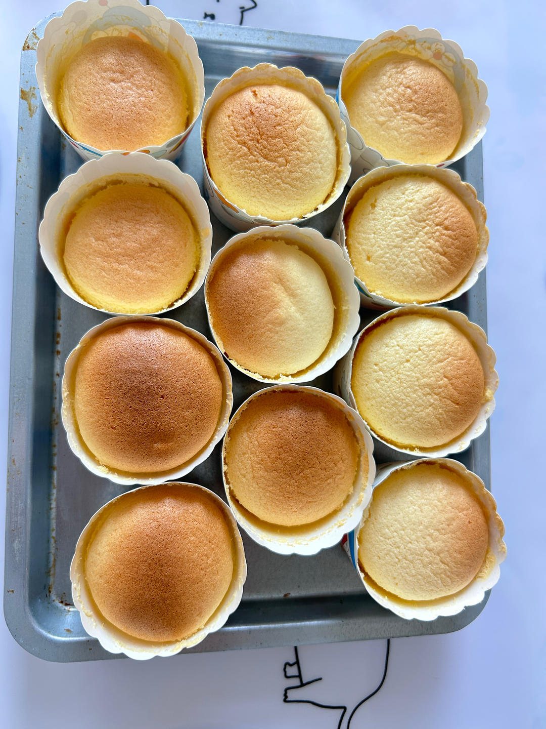 不回缩不开裂戚风纸杯蛋糕