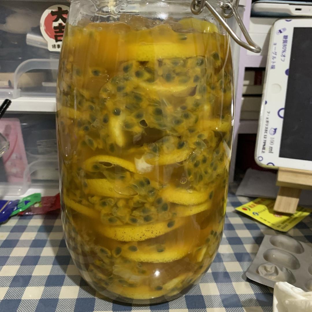 排毒养颜 自制柠檬蜂蜜百香果🍋不定期更新作品和好喝的搭配🥤