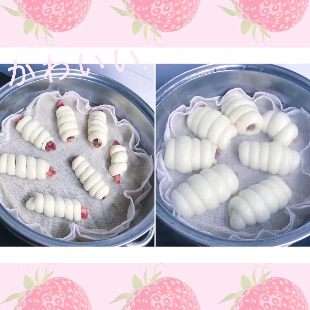 快手火腿卷～一次发酵