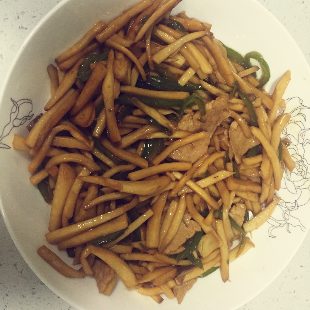 青椒素炒杏鲍菇