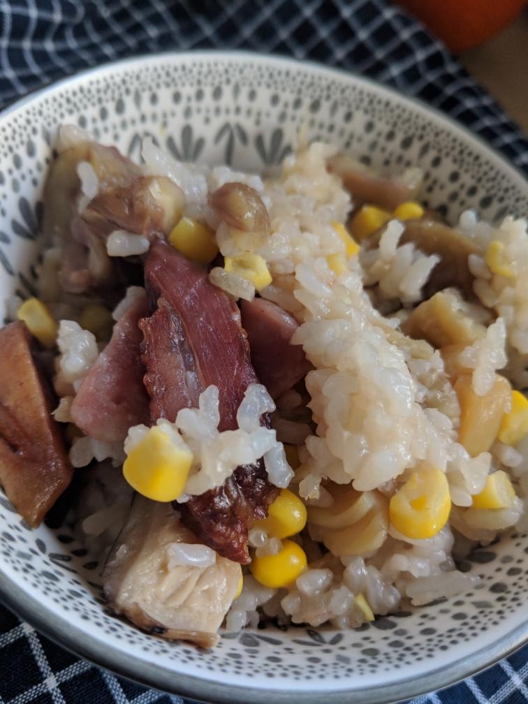 简易香喷喷腊味饭的做法