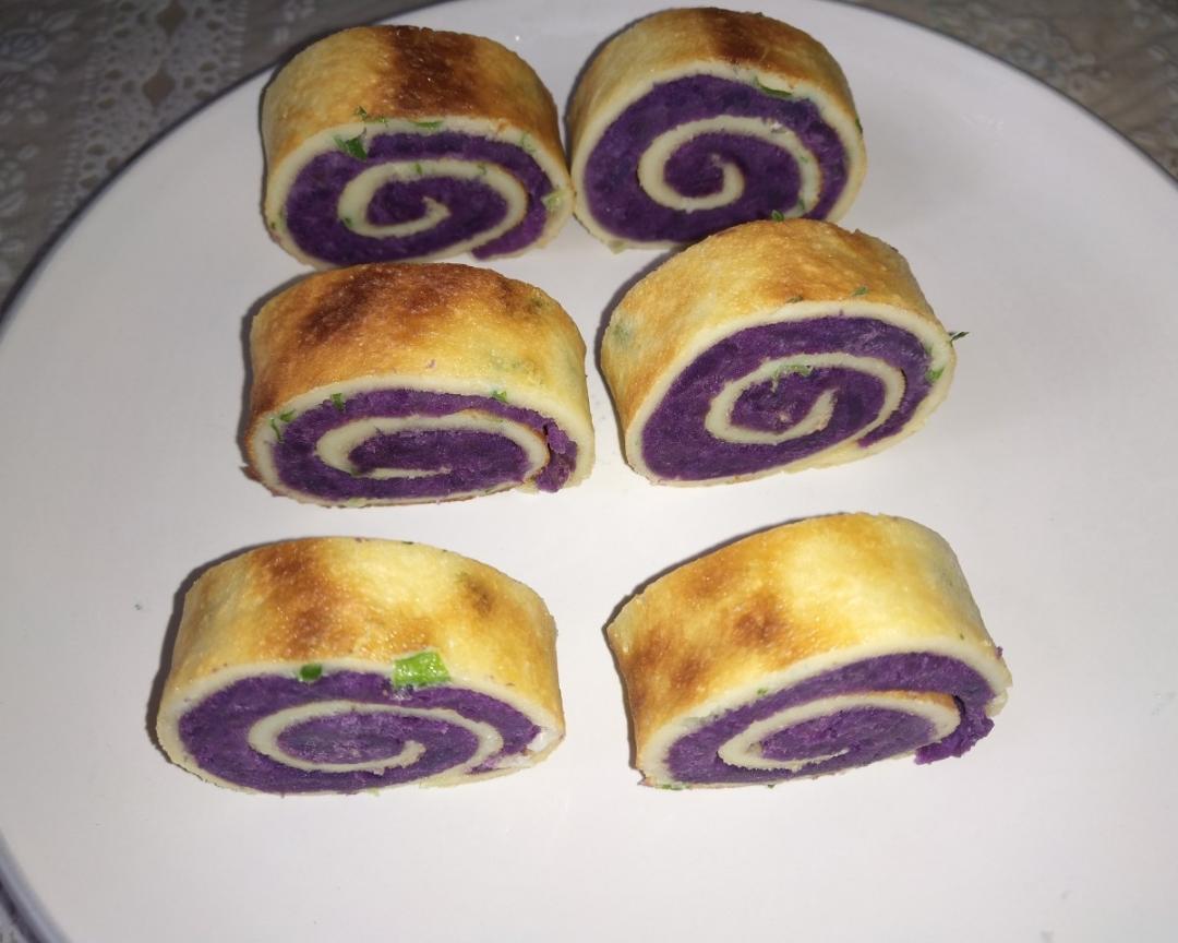 紫薯蛋卷（超诱惑的那种）的做法