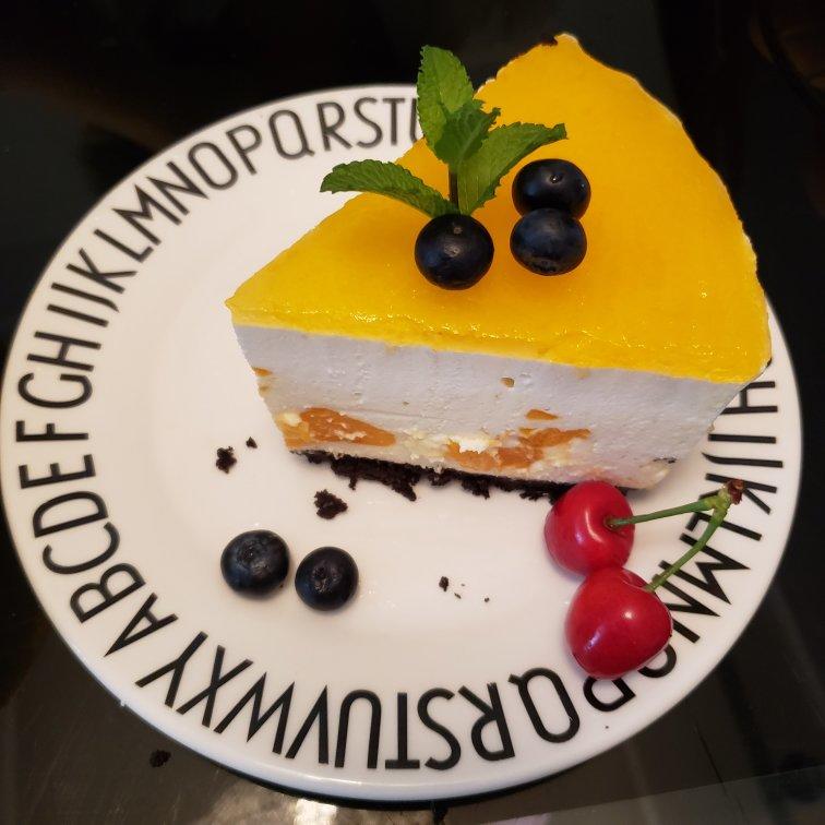 酸奶芒果慕斯蛋糕简易版（普通8寸活底）