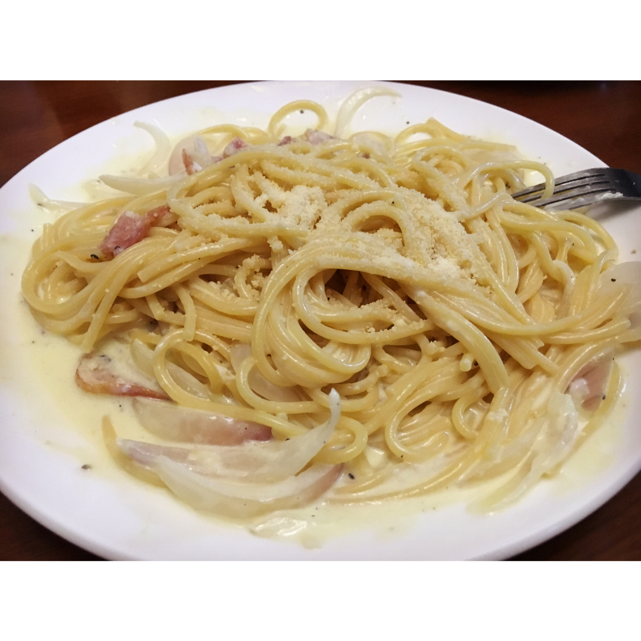 超简单的奶汁培根意面Carbonara