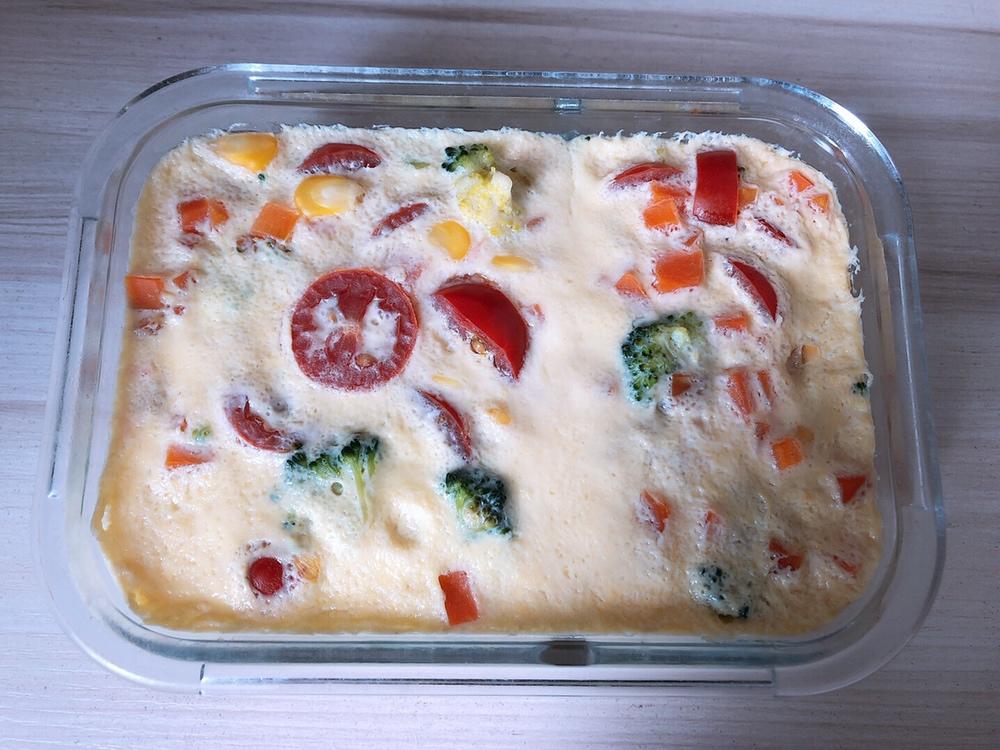 #28天减脂餐#超低卡西兰花鸡胸肉鸡蛋羹+素菜