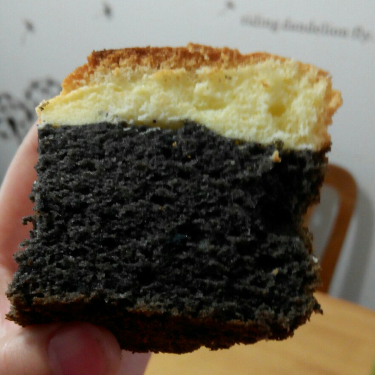 中岛老师的双层黑芝麻酱戚风