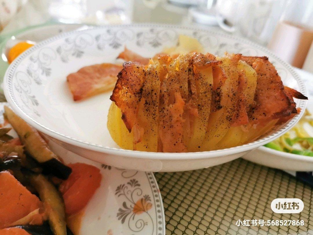 【12月北鼎烤箱食谱】风琴培根烤土豆