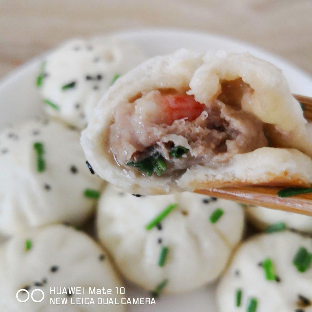 鲜虾猪肉生煎包（一定要看视频哟~）