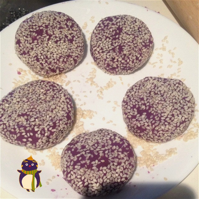 紫薯芝香糯米饼