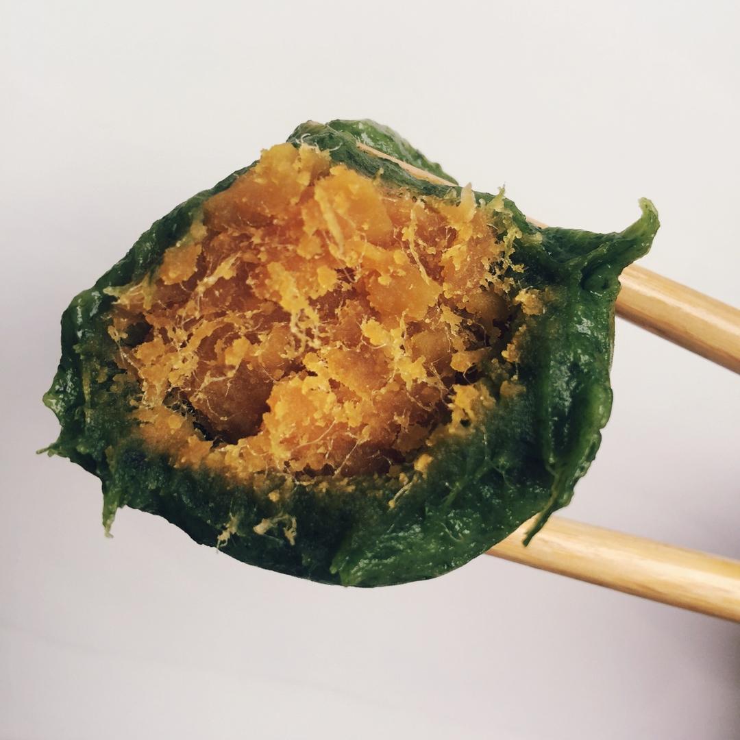 网红青团～～咸蛋黄肉松青团