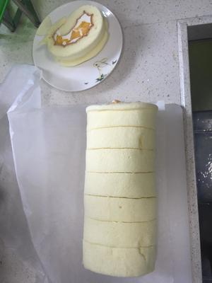 芒果奶油蛋糕卷（厚蛋糕卷版）的做法 步骤17