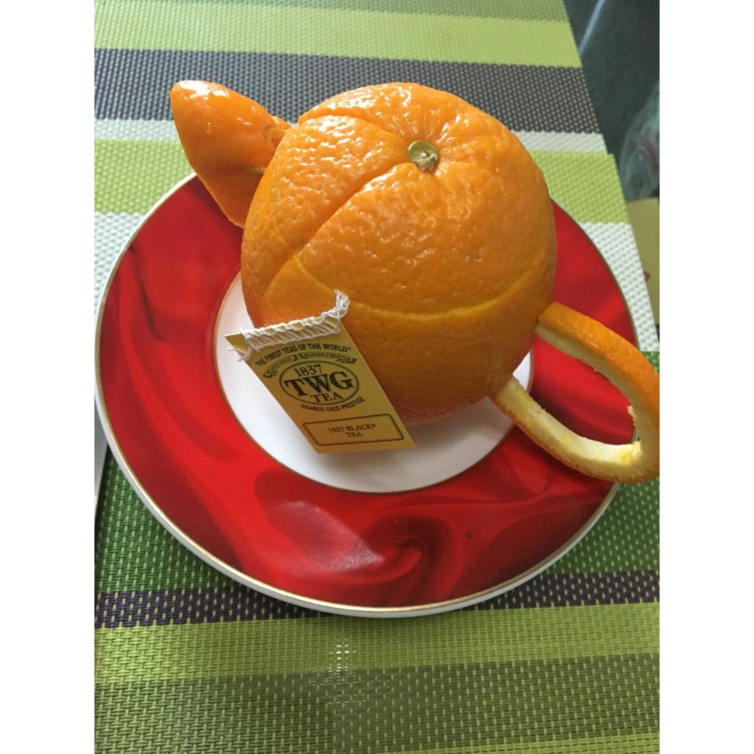 超萌的橙子茶壶