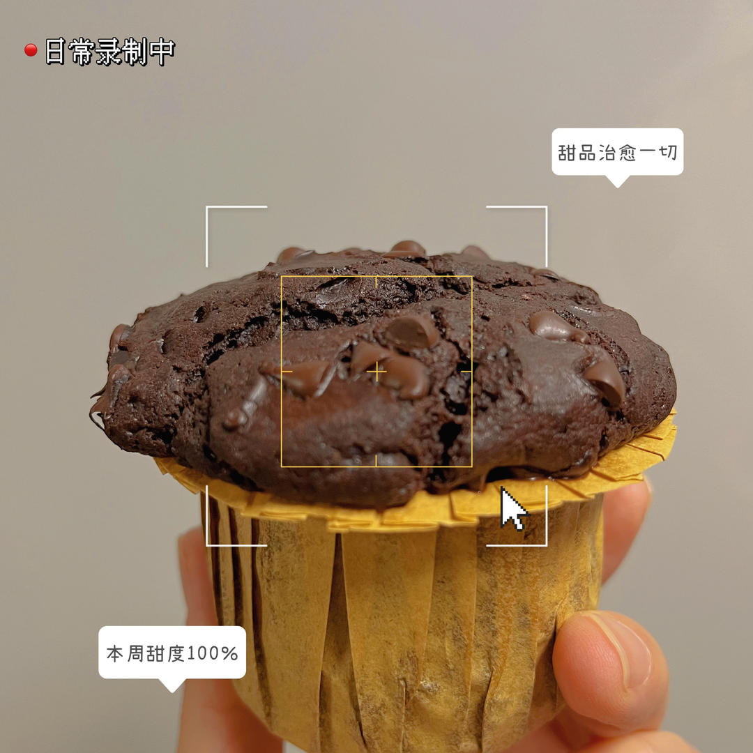 星巴克同款丨巧克力蘑菇头玛芬蛋糕丨免打发零失败