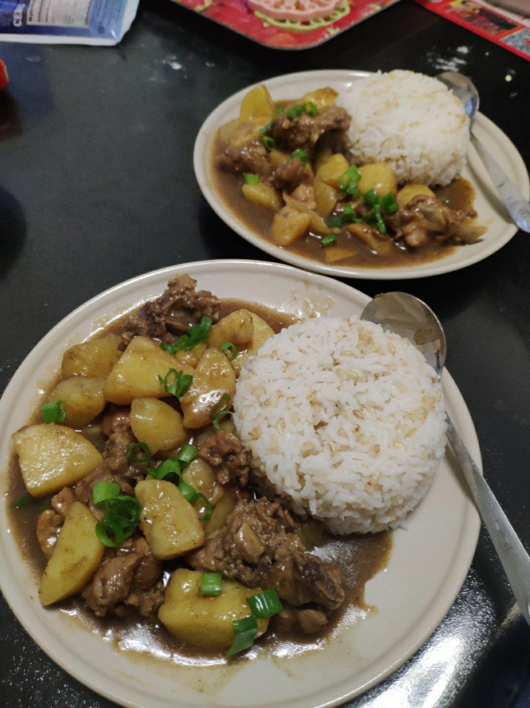 五香土豆焖鸭