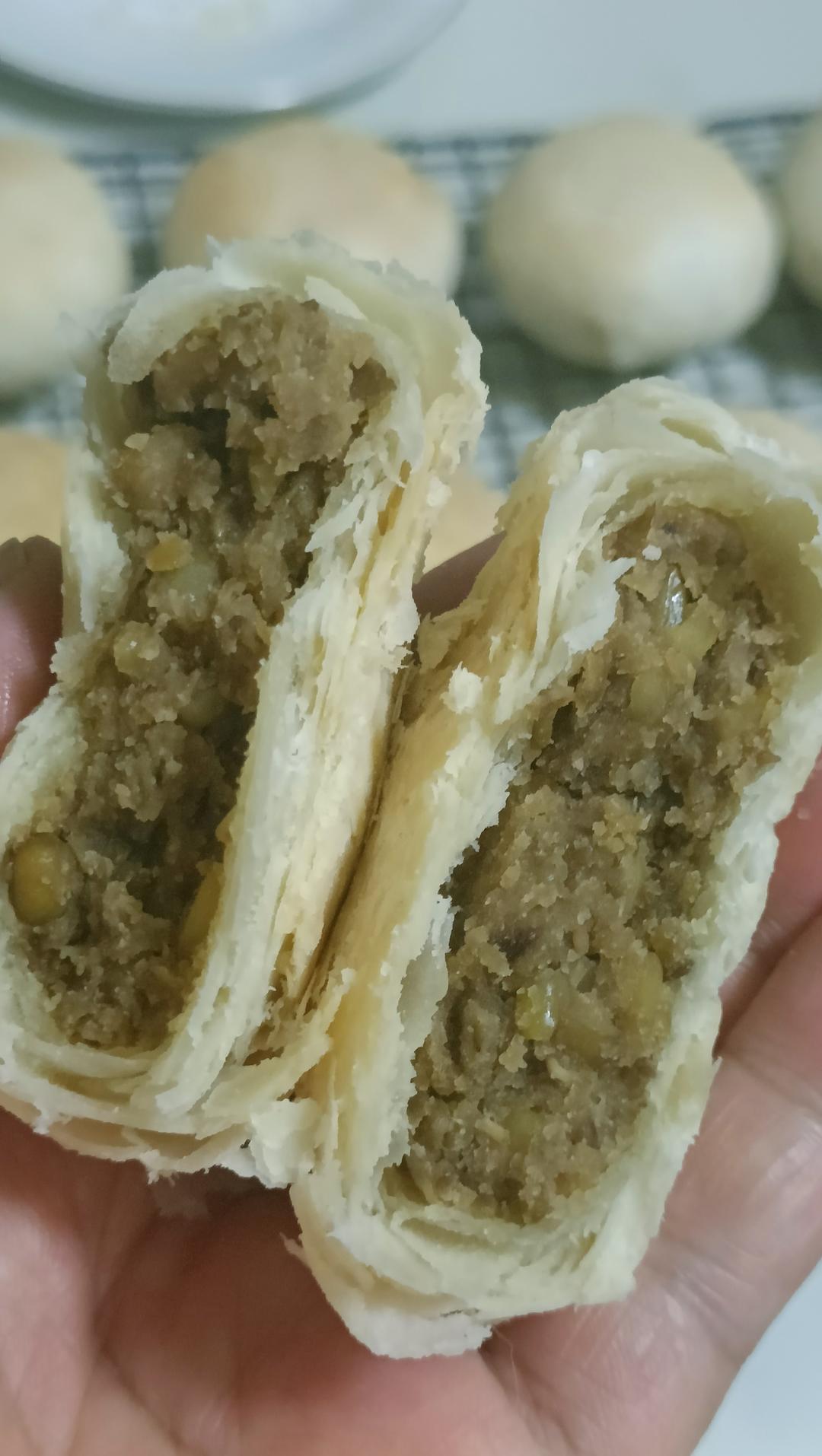 解锁老字号酥皮绿豆饼，一次就成功，我飘了!