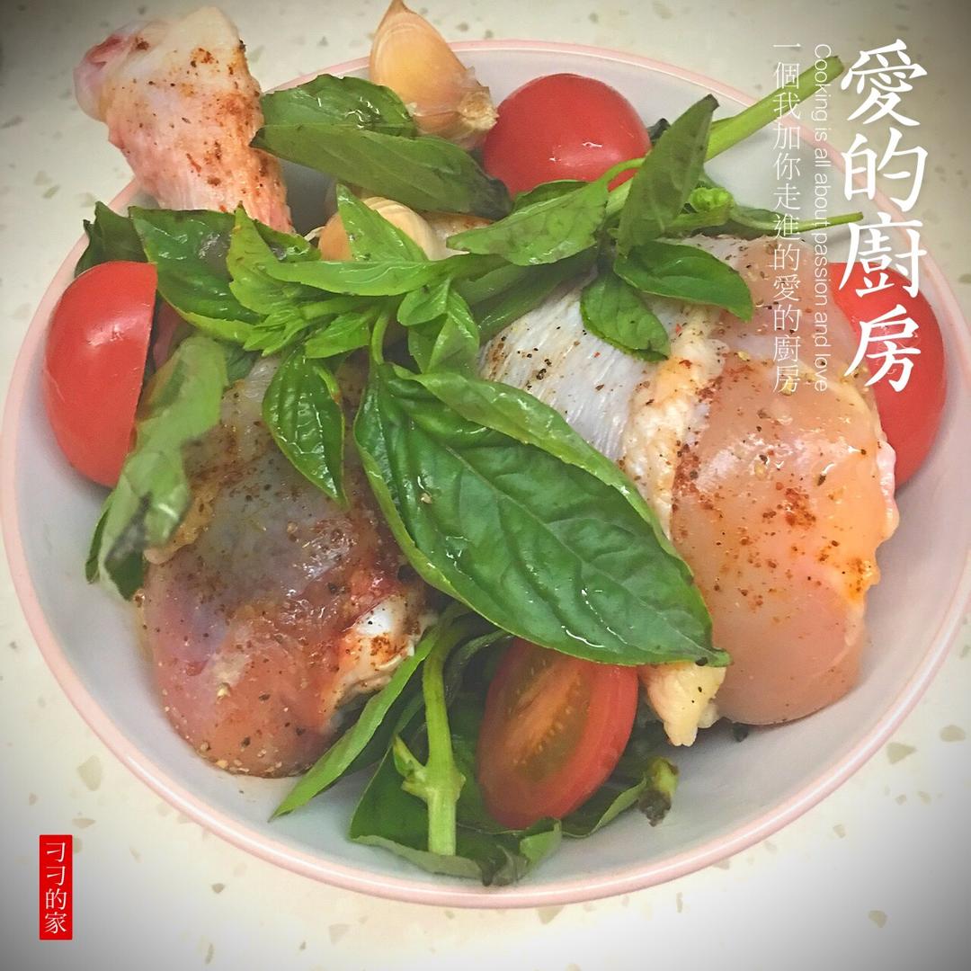 番茄大蒜香草烤鸡腿（庄祖宜）