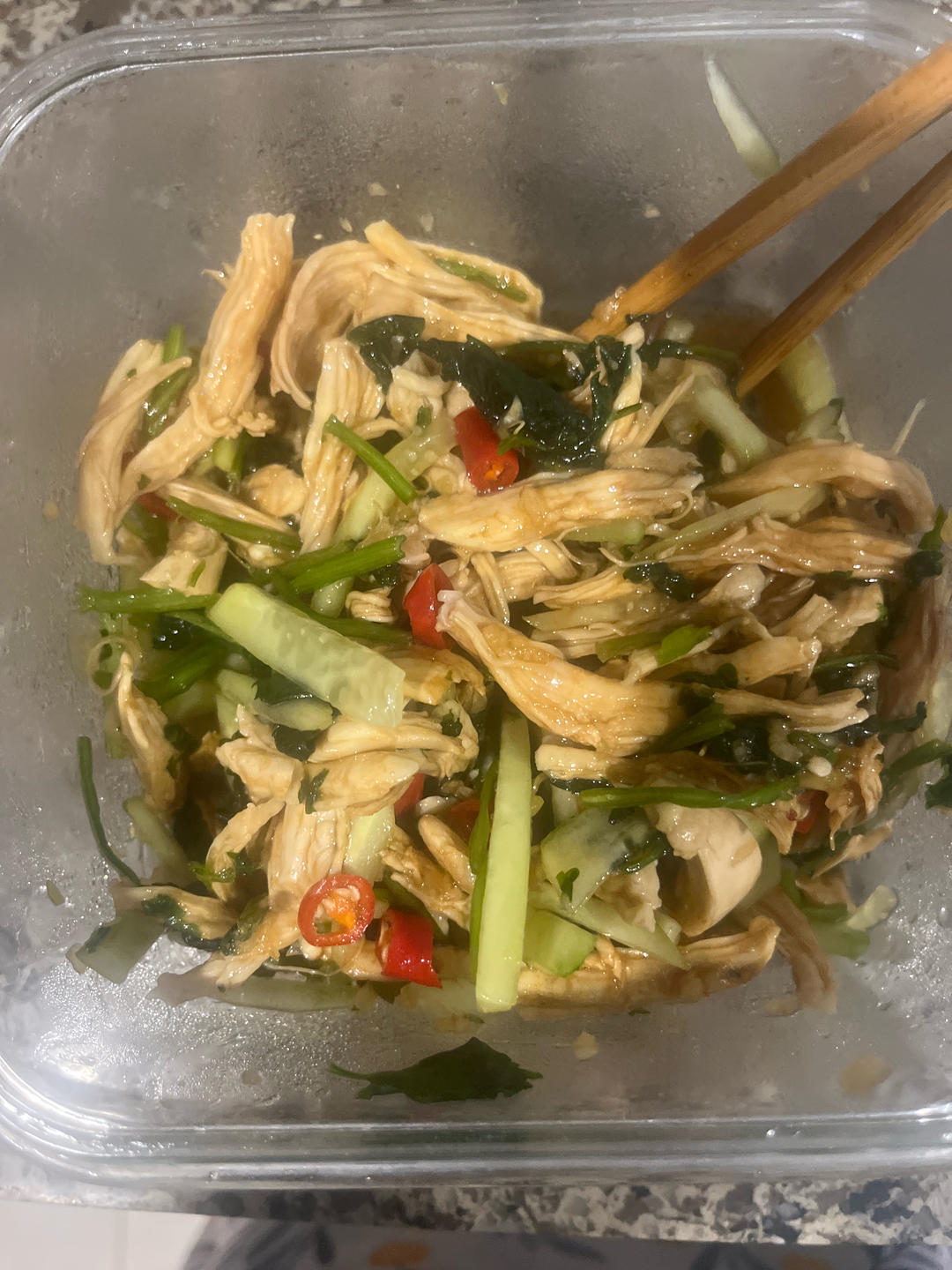 凉拌鸡胸肉丝