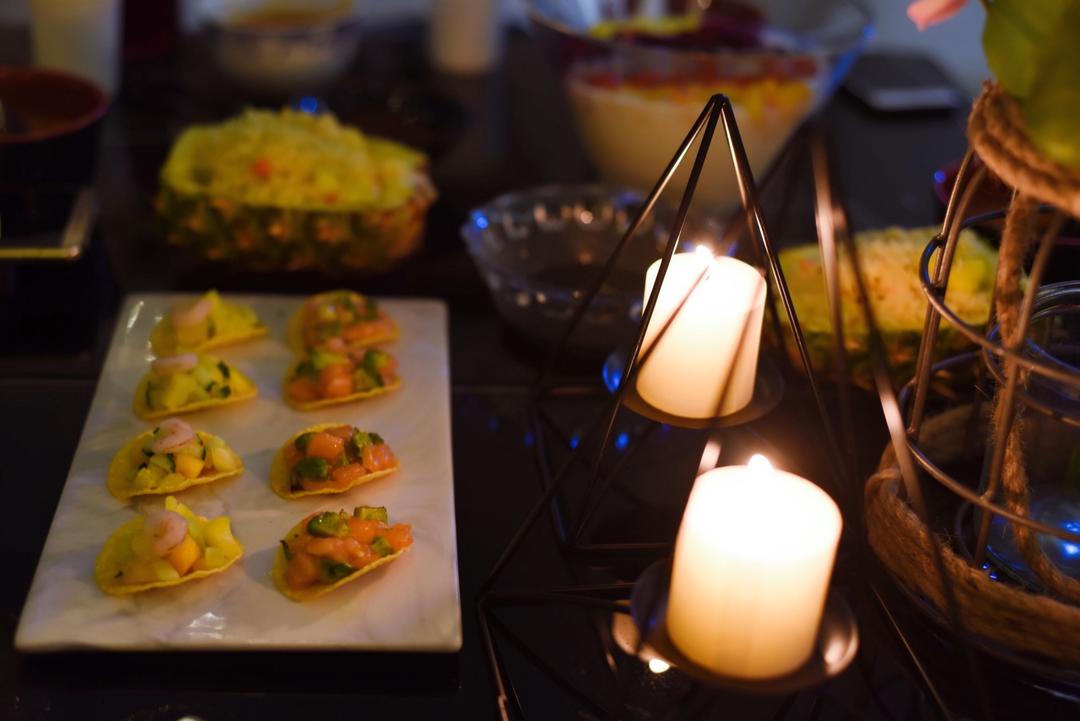 薯片牛油果大虾沙拉