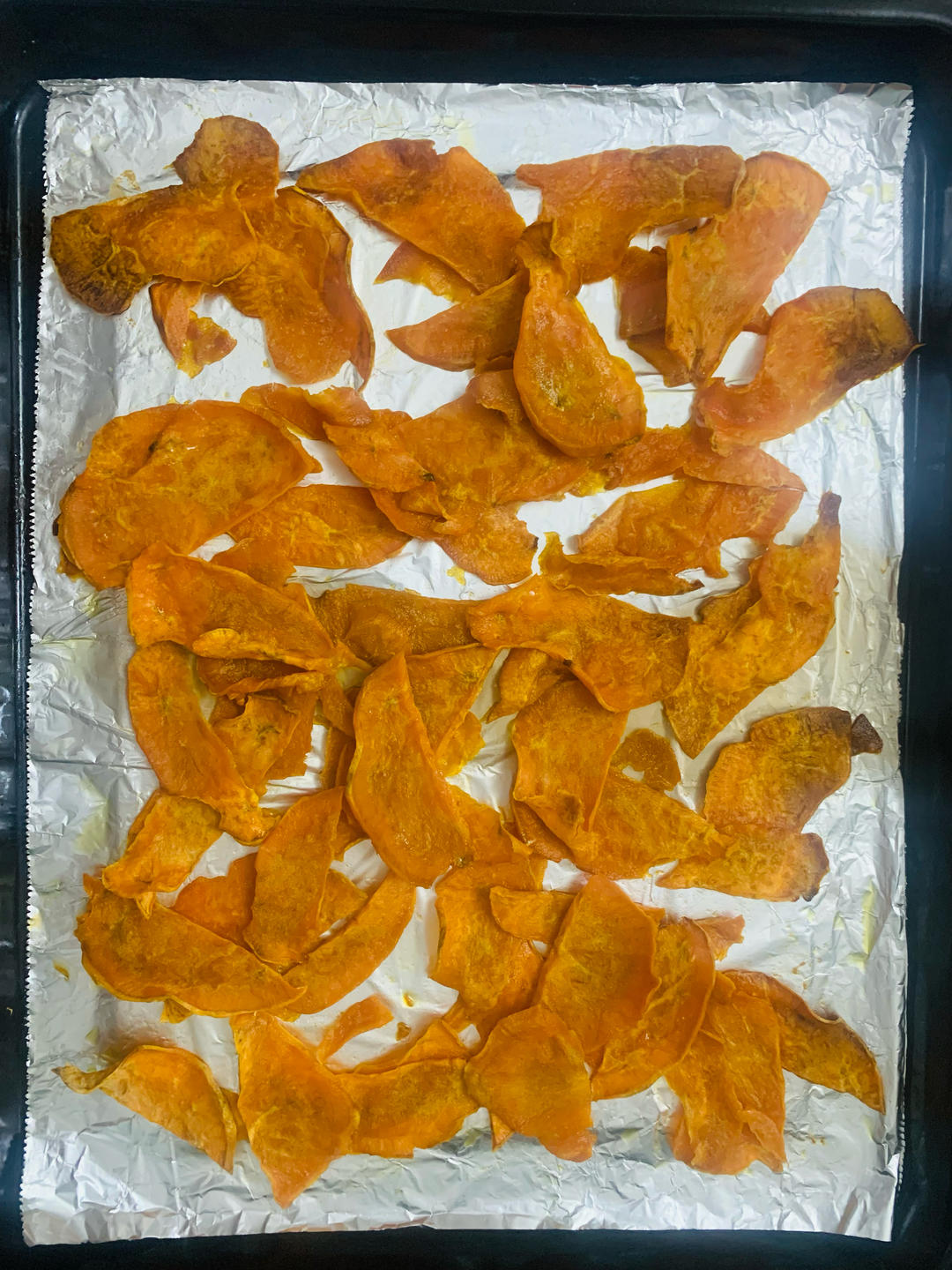 保证脆的烤红薯片（无油）