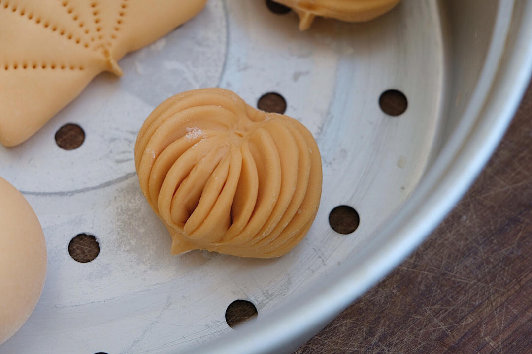 菠菜汁心形馒头 花卷（一次性发酵超治愈）