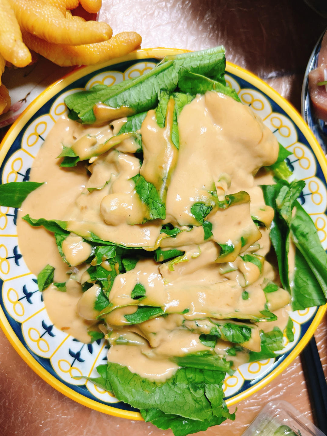 凉拌麻酱油麦菜，高颜值的快手菜