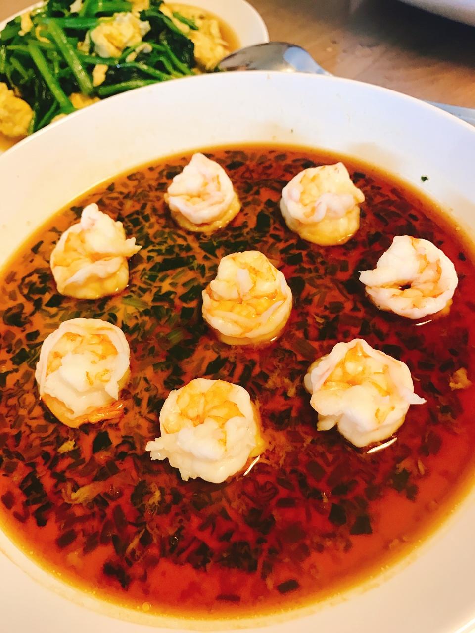 菠菜虾仁蒸蛋