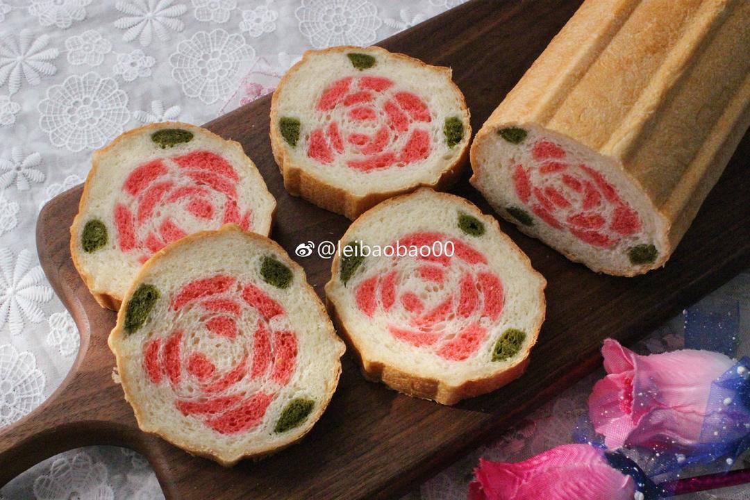 玫瑰花插画吐司的做法
