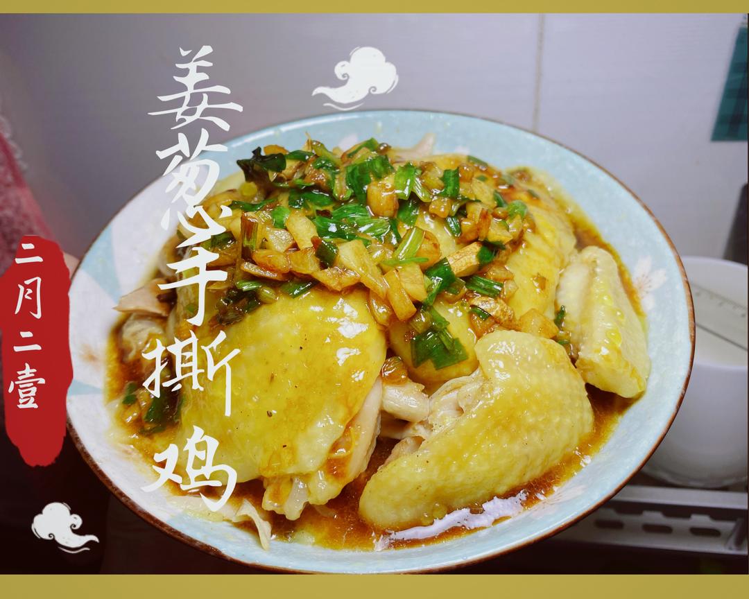 新手必须#姜葱手撕鸡的做法