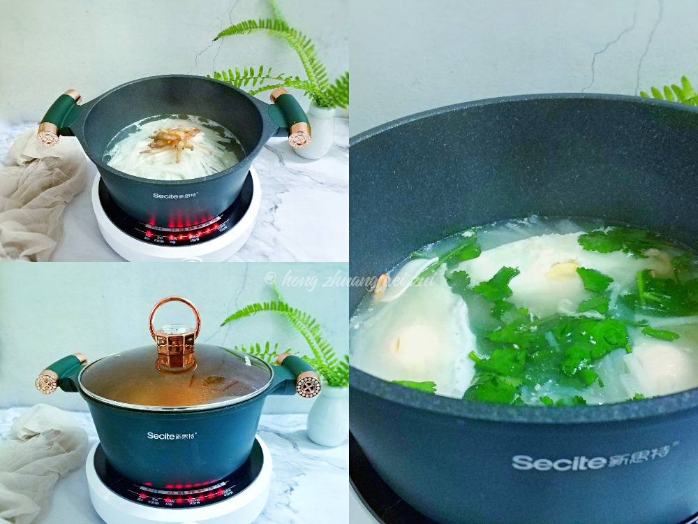 每天都想喝的鲜味减脂汤——萝卜鸡蛋汤的做法 步骤4