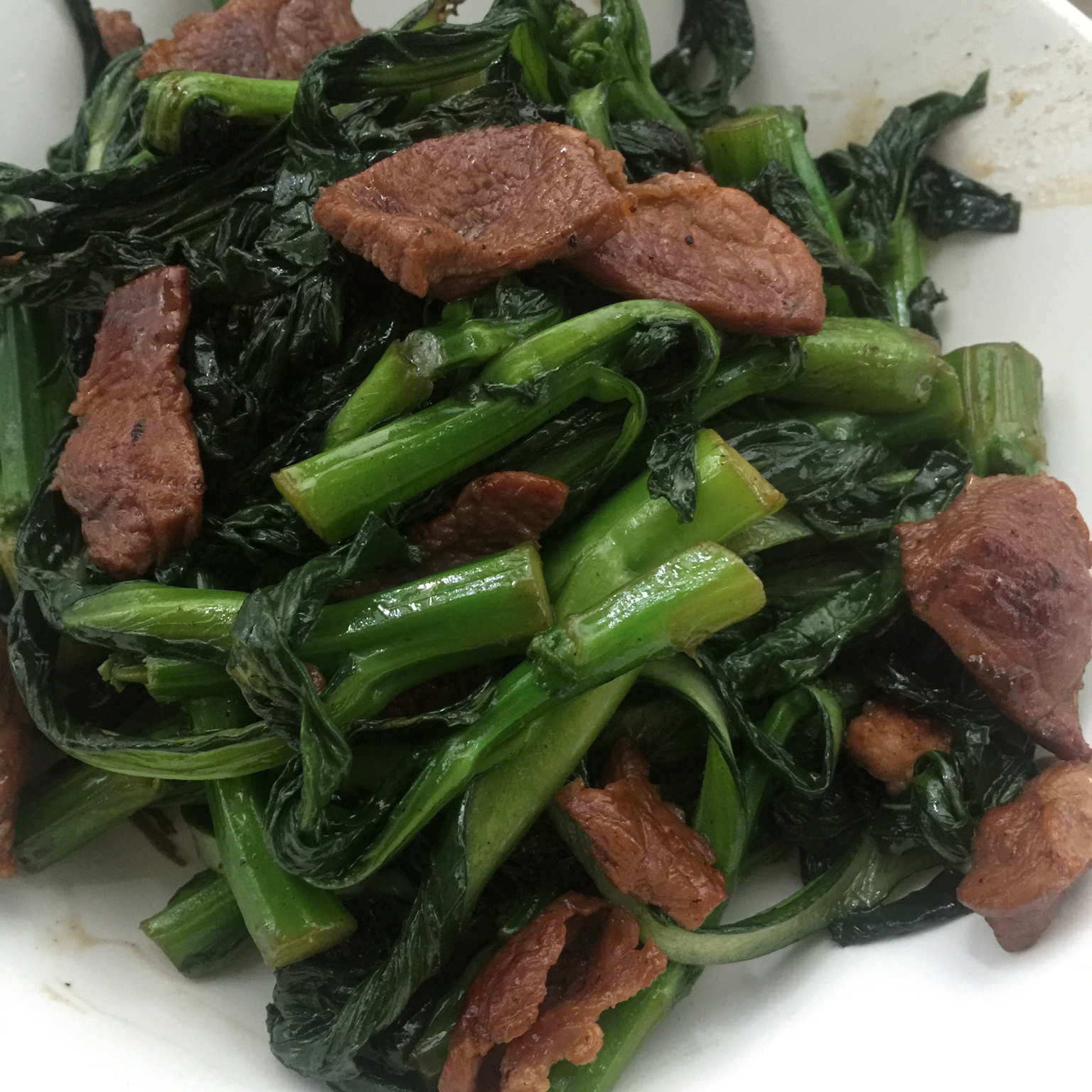 菜心炒肉片