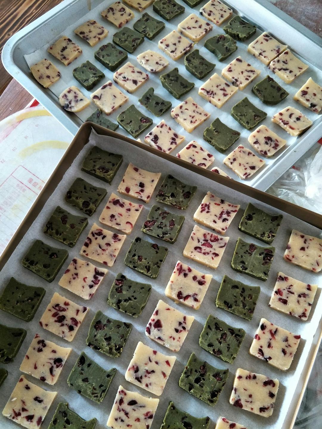 抹茶蔓越莓饼干