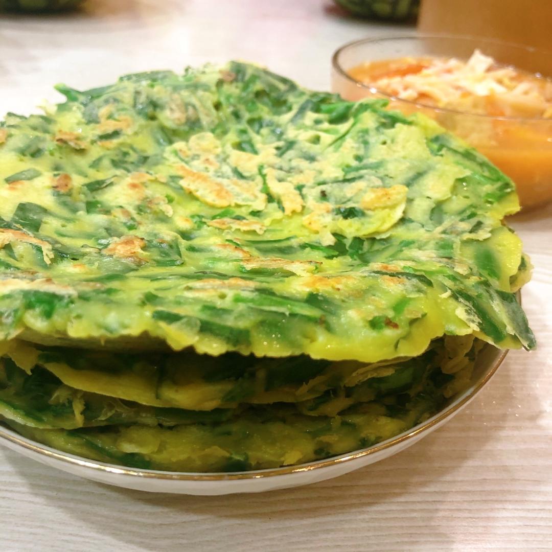韭菜鸡蛋摊饼