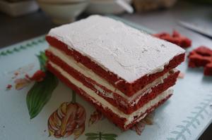 红丝绒奶油蛋糕小块的做法 步骤16