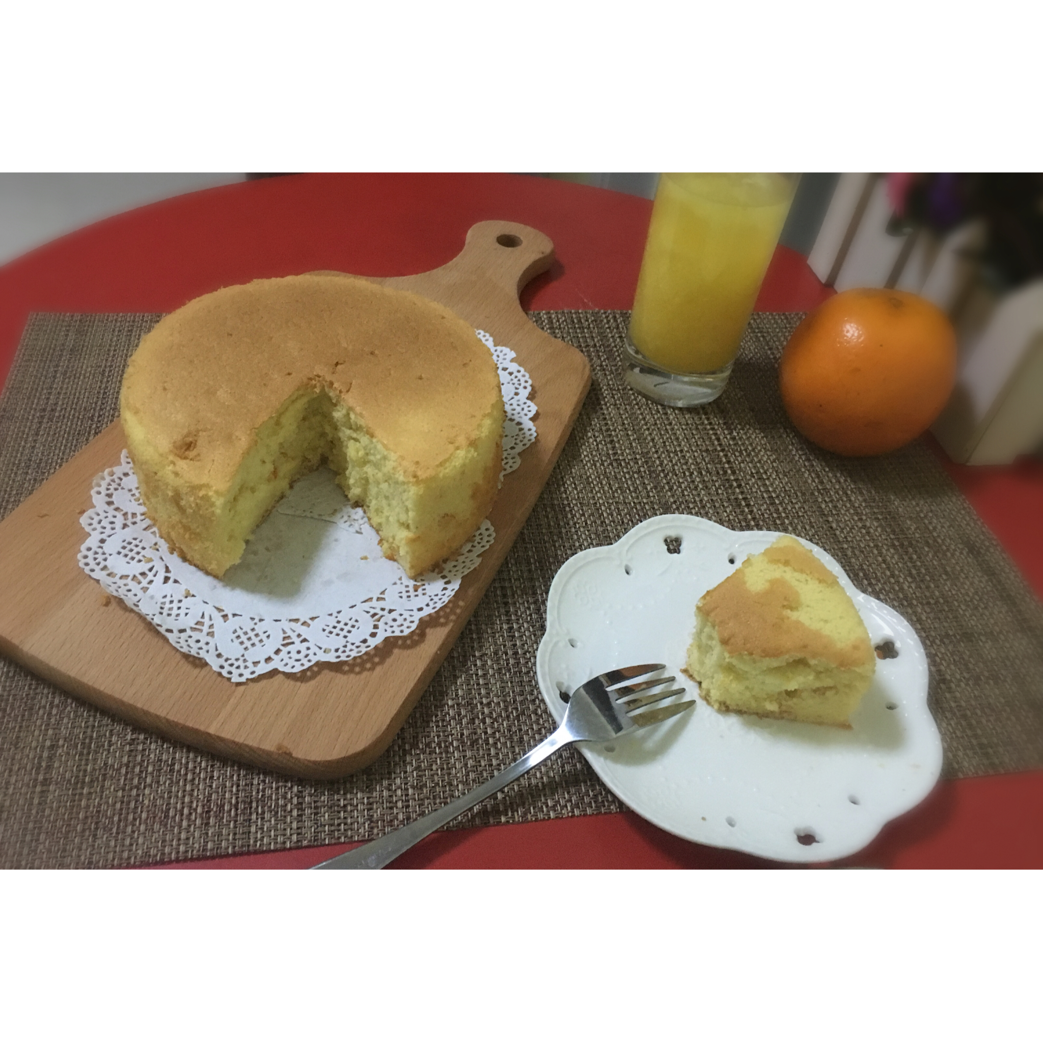 橙味戚风蛋糕