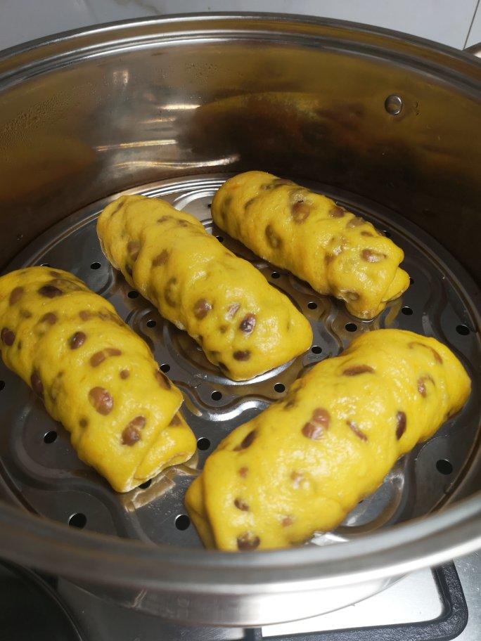 南瓜蜜豆卷 营养又健康 蓬松煊软比面包还好吃 附细节视频详解