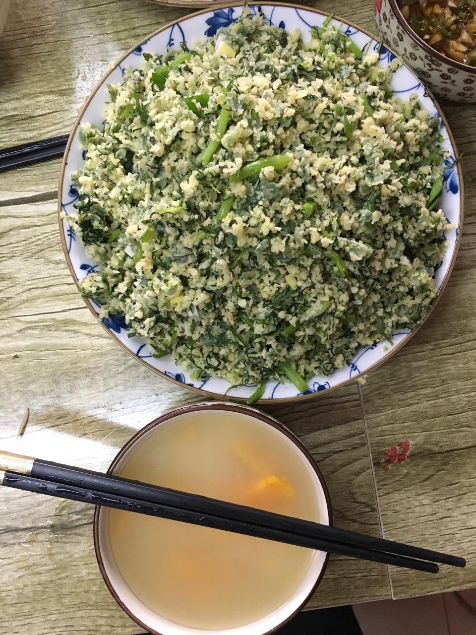 粉蒸茼蒿