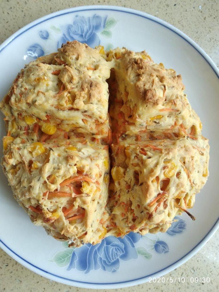 超软田园豆肉松丹波面包——其实是个快手大司康【健康主食】