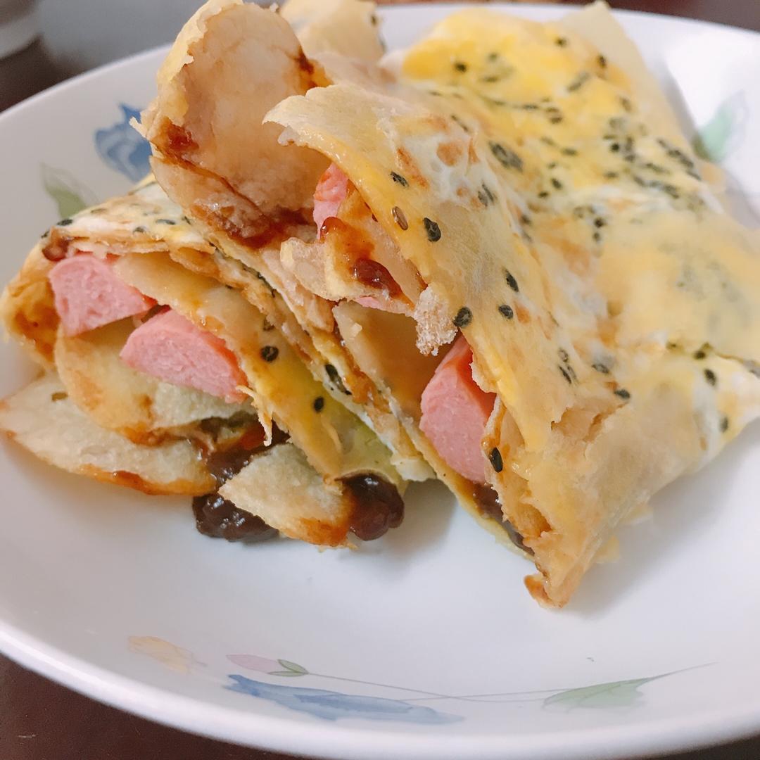 平底锅版煎饼果子